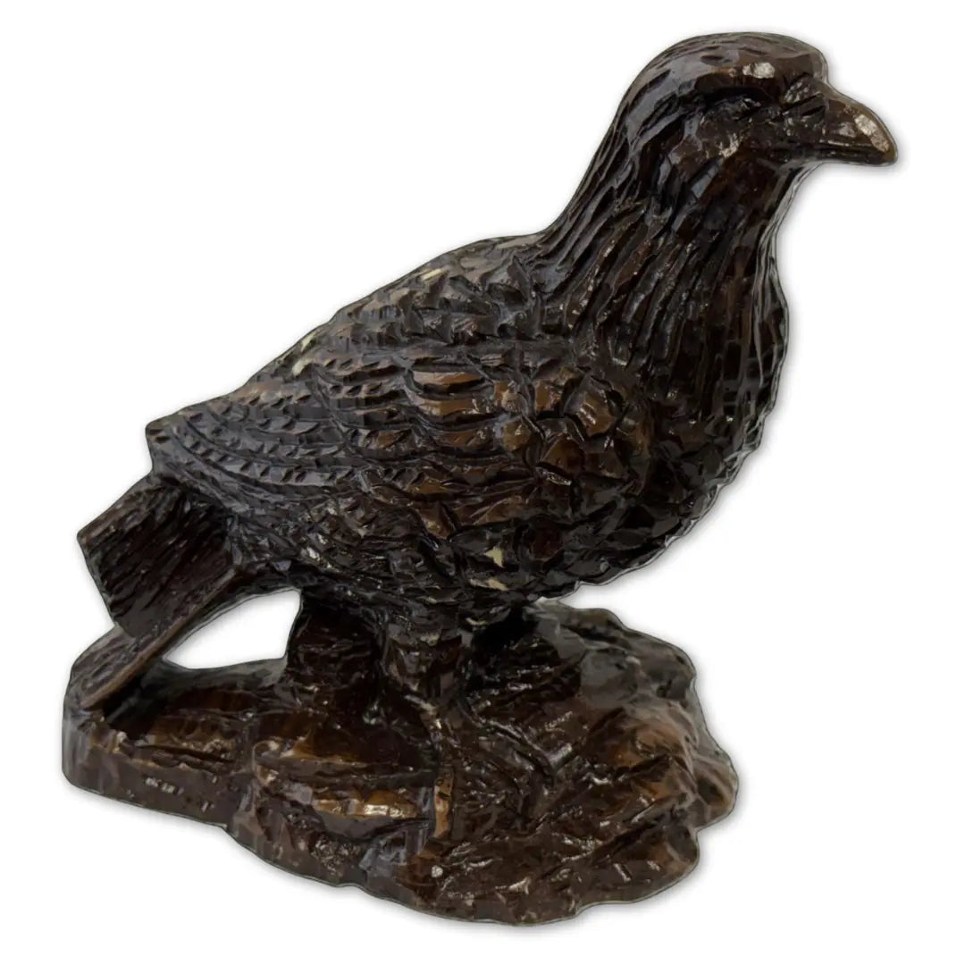 Sullivans 7.5-inch brown rough bird statue on a rocky base Heritage Pastime