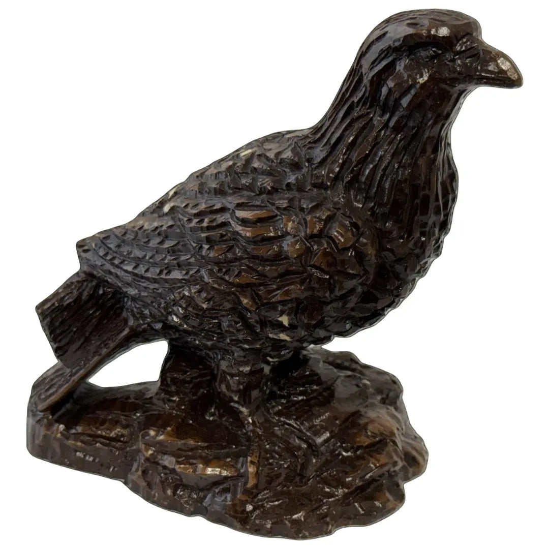 Sullivans 7.5-inch brown rough bird statue on a rocky base Heritage Pastime