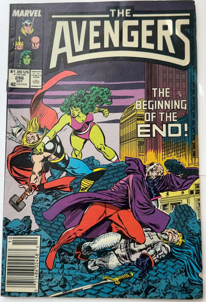 The Avengers #296 (1988) – Marvel Comics Copper Age Issue | Classic Avengers Team Book | Vintage Collectible Heritage Pastime
