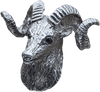 Vintage Navajo Sterling Silver Bighorn Sheep Bolo Tie Slide with Ruby Eyes – 56.6 Grams Heritage Pastime