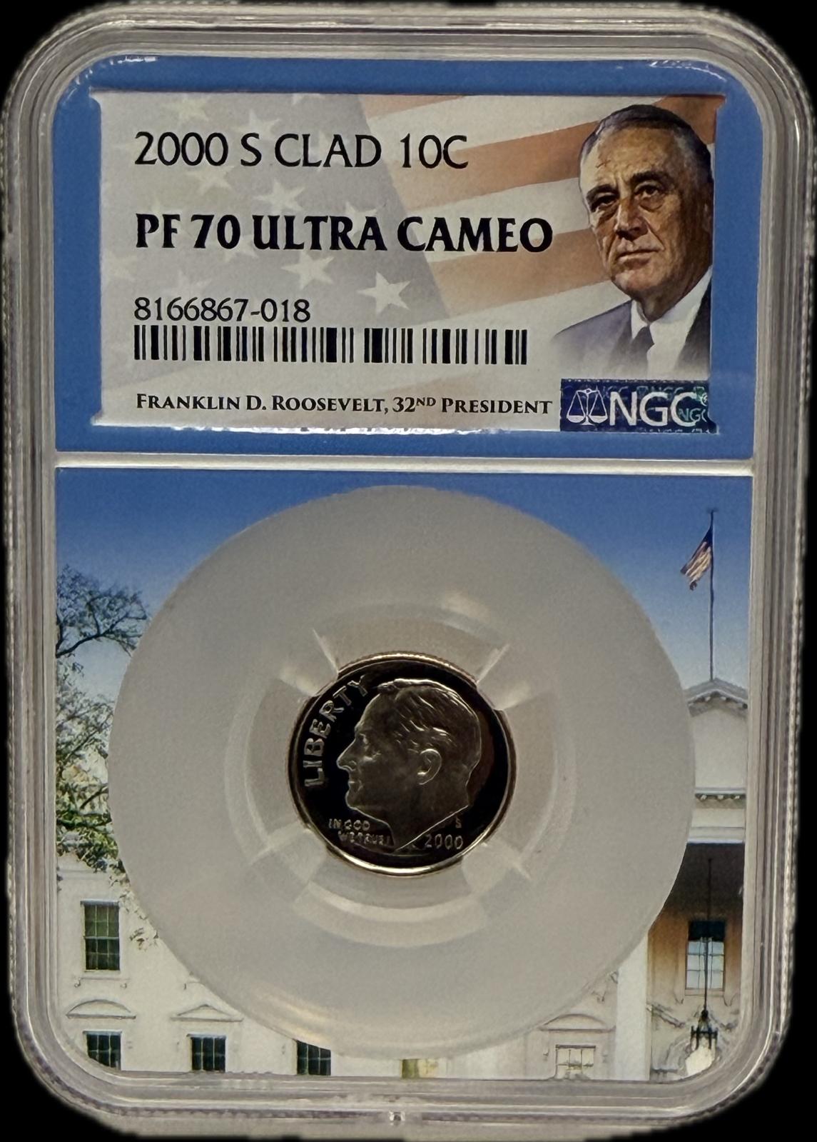 2000-S CLAD 10C PF70 ULTRA CAMEO