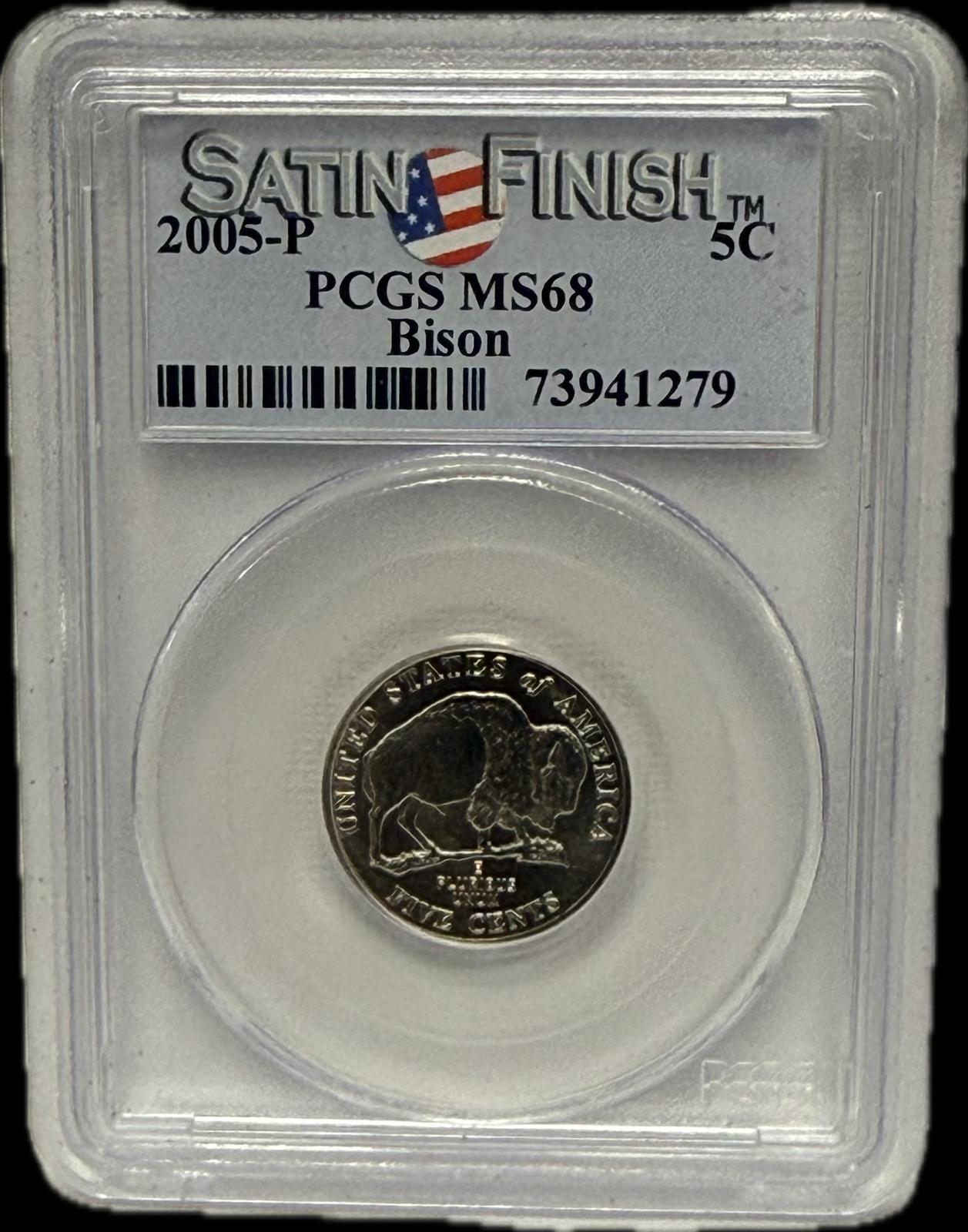 2005-P 5C PCGS MS68 BISON
