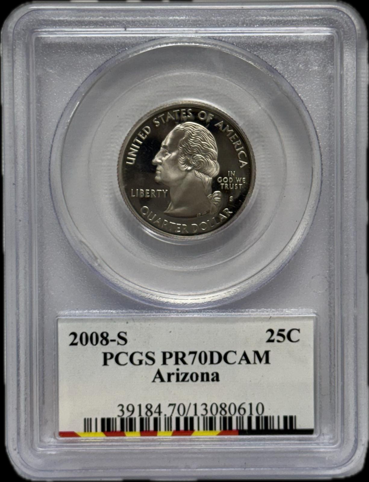 2008-S PCGS PR70 DCAM ARIZONA