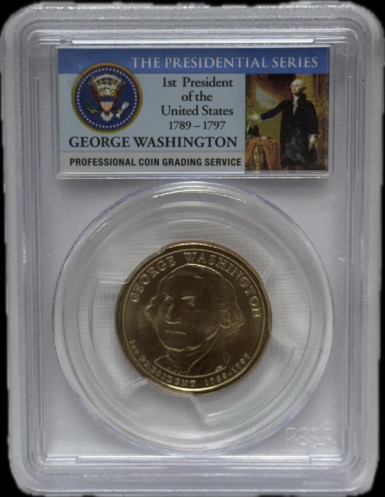 2007-S George Washington $1 Missing Edge Lettering MS65 Mint Error