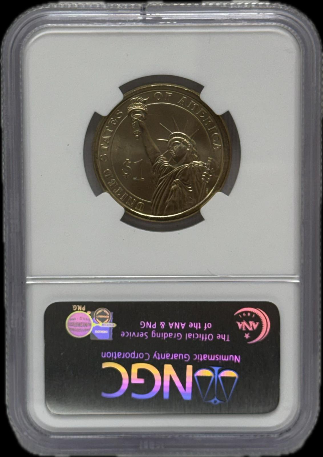 2007-S George Washington $1 Missing Edge Lettering MS65 Mint Error