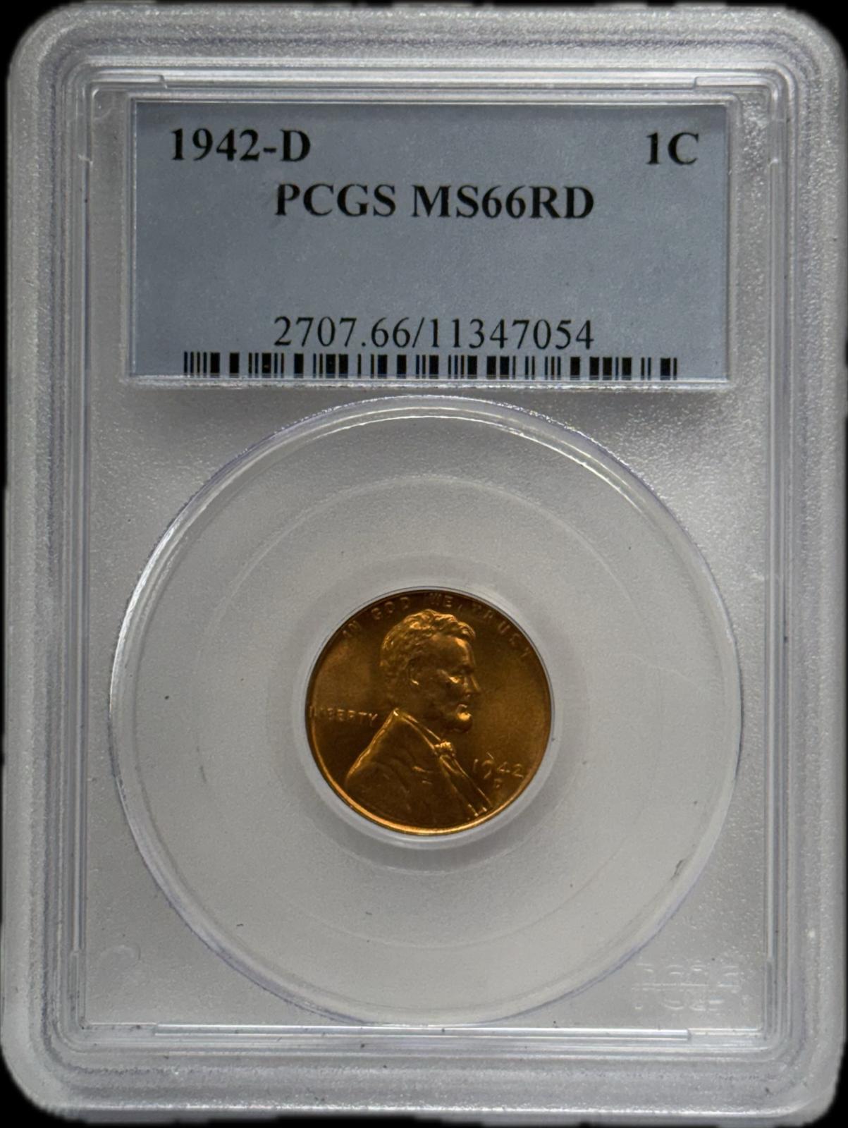 1942-D 1C MS66RD