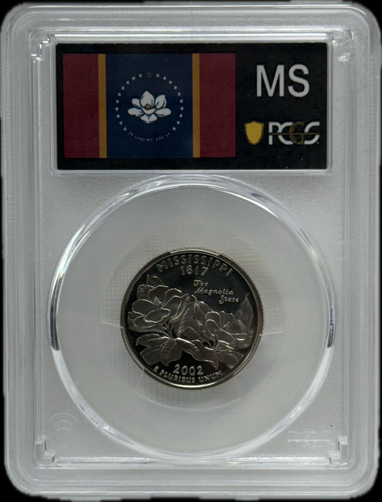 2002-S 25C PCGS PR69 DCAM Mississippi