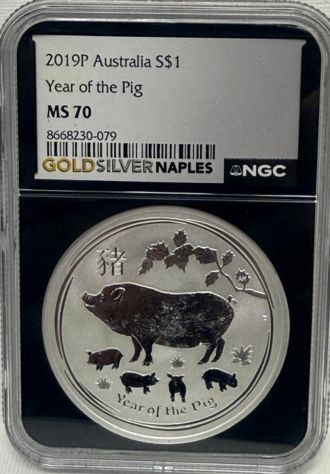 2019P Australia S$1 Year of the Pig MS70
