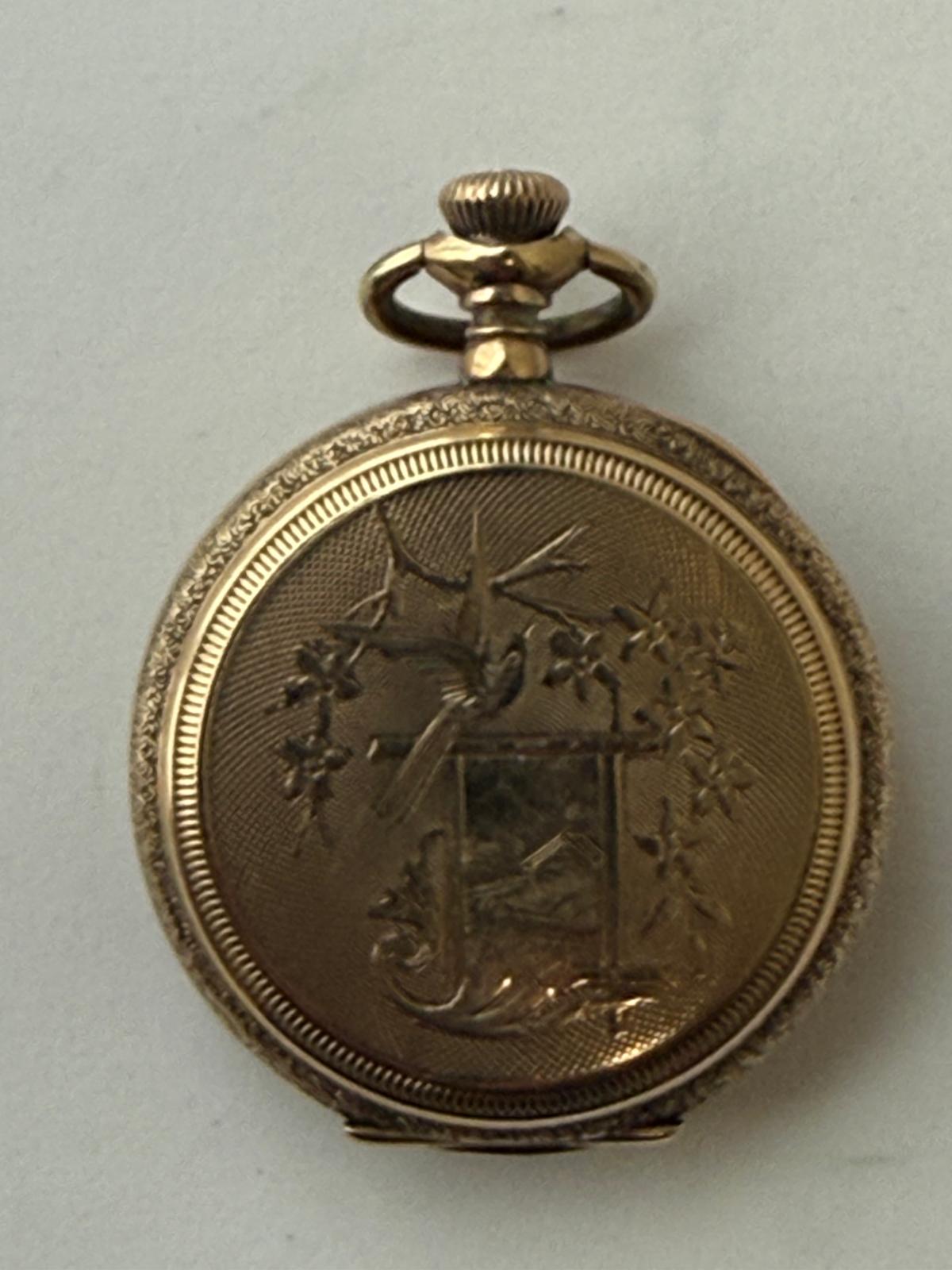ANTIQUE Gold-Plated Hunter Case Pocket Watch by Elgin National Watch Company – Running – Rare Vintage Timepiece (No Crystal)
