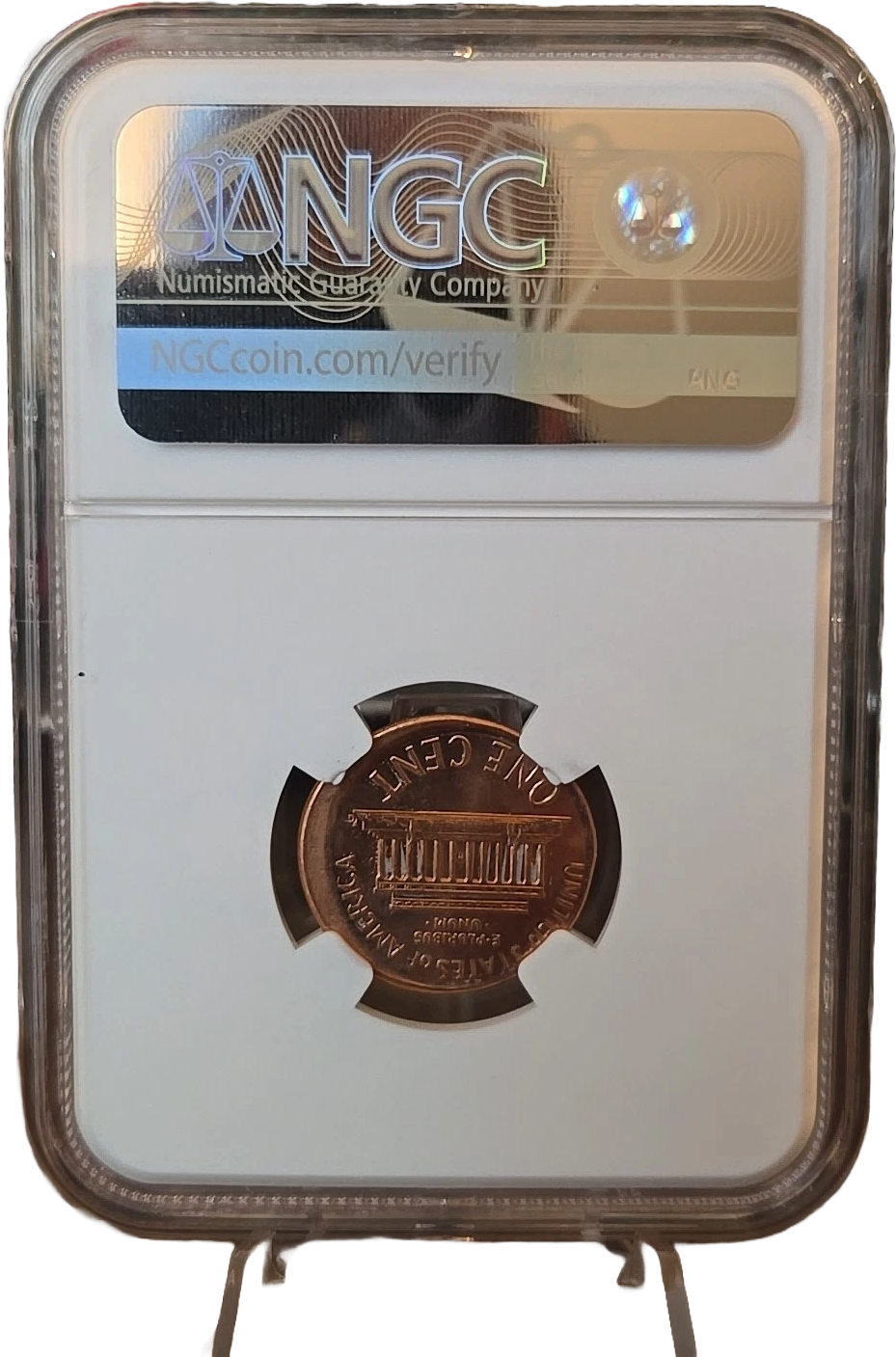 1998 P Lincoln Cent. Mint Error Uncirculated Struck Off Center. Don't Tread On Me