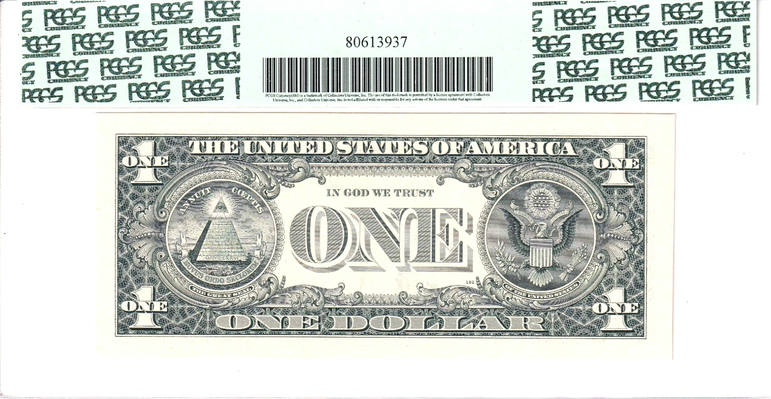 2003-A $1 FRN PCGS Gem New 66PPQ Fancy TRUE 0/1 BINARY Serial #E01110101B